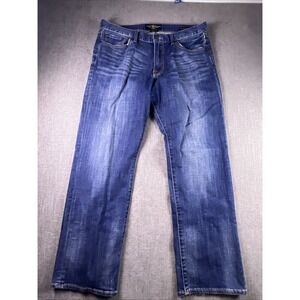 Lucky Brand Jeans Men's 36x32 361 Vintage Straight Blue Preppy City Distressed